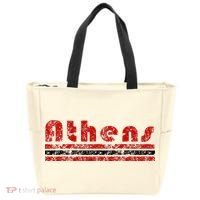 Athens Georgia Retro Three Stripe Weathered Tote Bag thumb 0