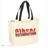 Athens Georgia Retro Three Stripe Weathered Tote Bag thumb 2