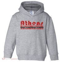 Athens Georgia Retro Three Stripe Weathered Toddler Hoodie thumb 0