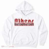 Athens Georgia Retro Three Stripe Weathered Hoodie thumb 0