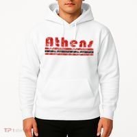 Athens Georgia Retro Three Stripe Weathered Hoodie thumb 2