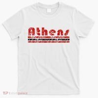 Athens Georgia Retro Three Stripe Weathered T-Shirt thumb 0