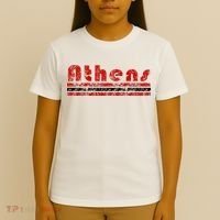 Athens Georgia Retro Three Stripe Weathered T-Shirt thumb 4