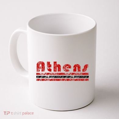 Athens Georgia Retro Three Stripe Weathered Coffee Mug