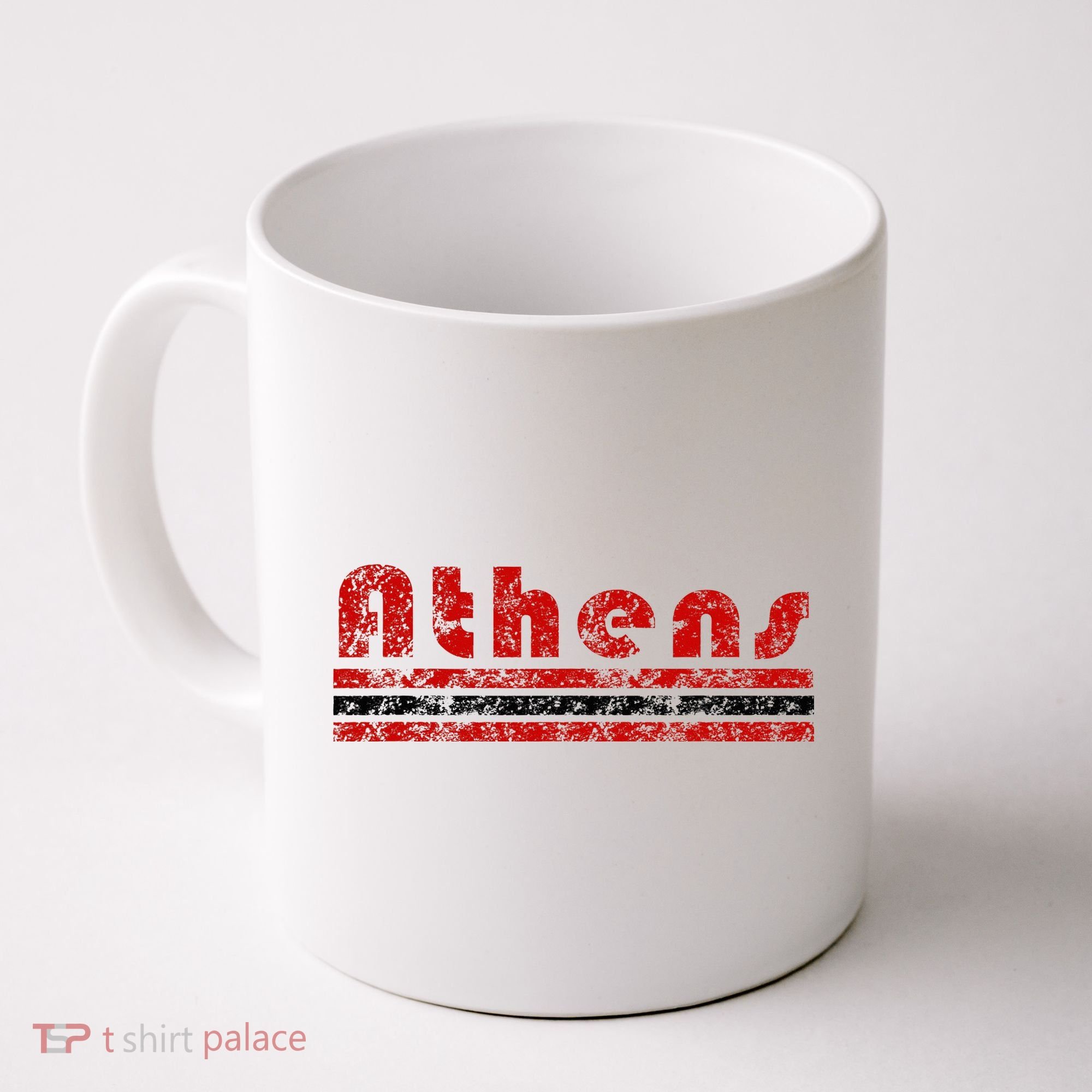 Athens Georgia Retro Three Stripe Weathered Coffee Mug