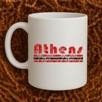 Athens Georgia Retro Three Stripe Weathered Coffee Mug thumb 2