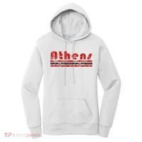 Athens Georgia Retro Three Stripe Weathered Women's Hoodie thumb 0