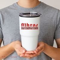 Athens Georgia Retro Three Stripe Weathered Tumbler thumb 2