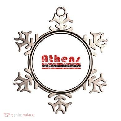 Athens Georgia Retro Three Stripe Weathered Ornament