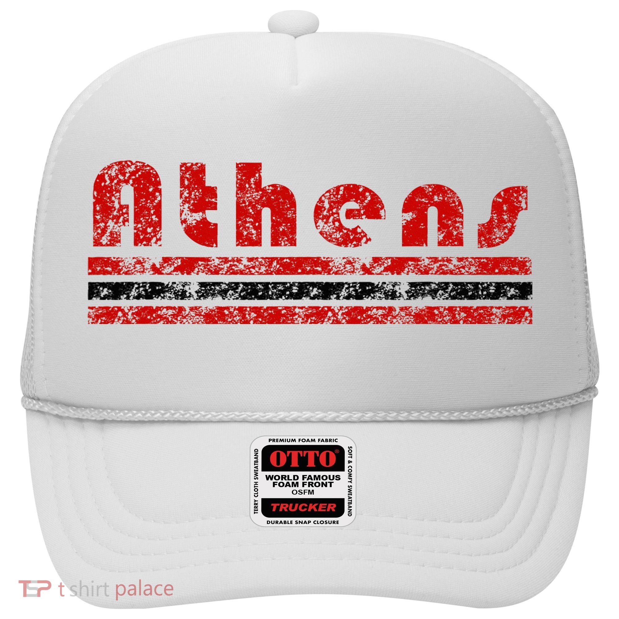 Athens Georgia Retro Three Stripe Weathered Hat