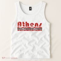 Athens Georgia Retro Three Stripe Weathered Tank Top thumb 2