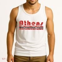 Athens Georgia Retro Three Stripe Weathered Tank Top thumb 3