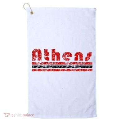 Athens Georgia Retro Three Stripe Weathered Golf Towel