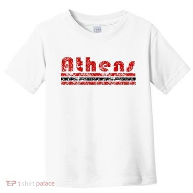 Athens Georgia Retro Three Stripe Weathered Toddler T-Shirt