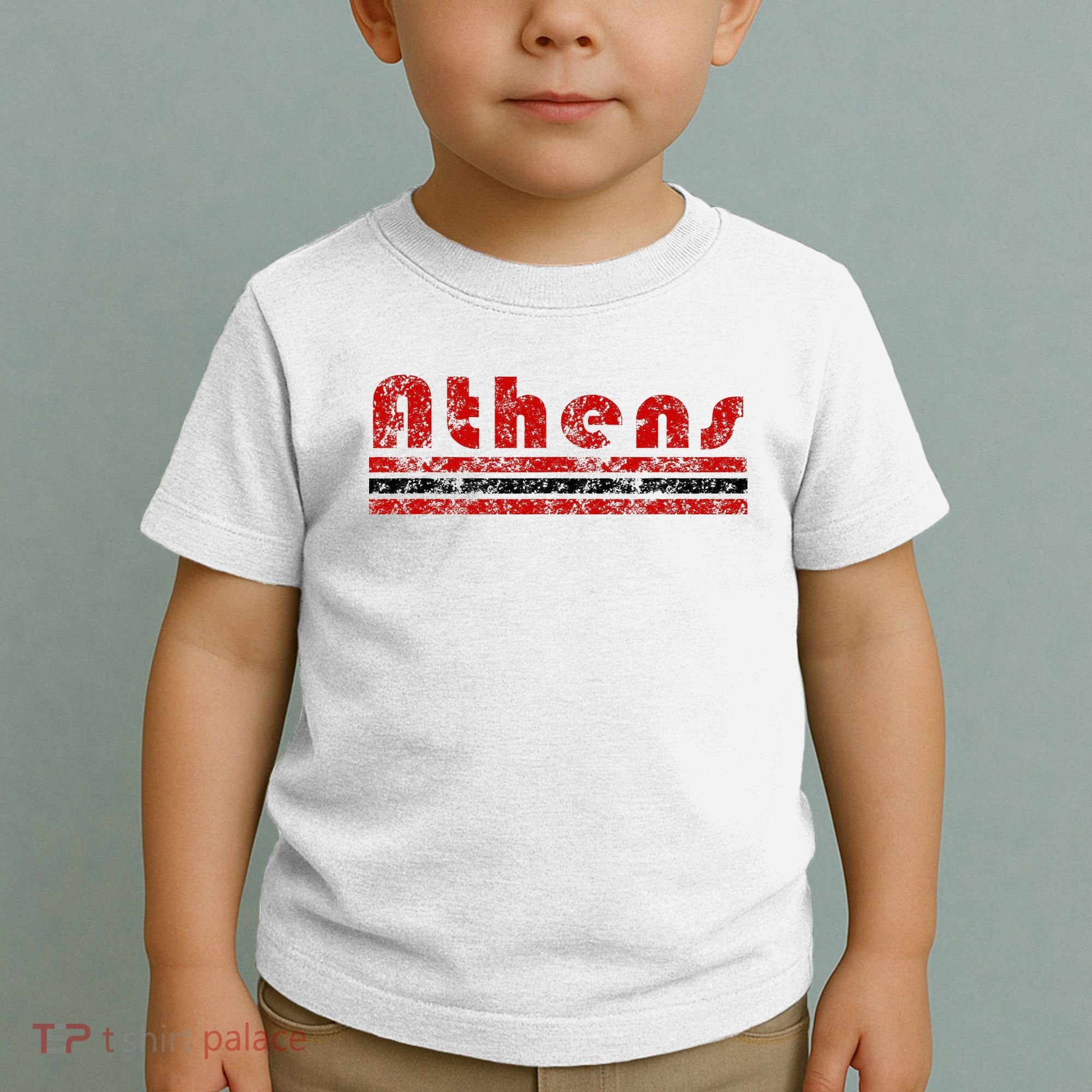 Athens Georgia Retro Three Stripe Weathered Toddler T-Shirt