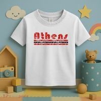 Athens Georgia Retro Three Stripe Weathered Toddler T-Shirt thumb 3