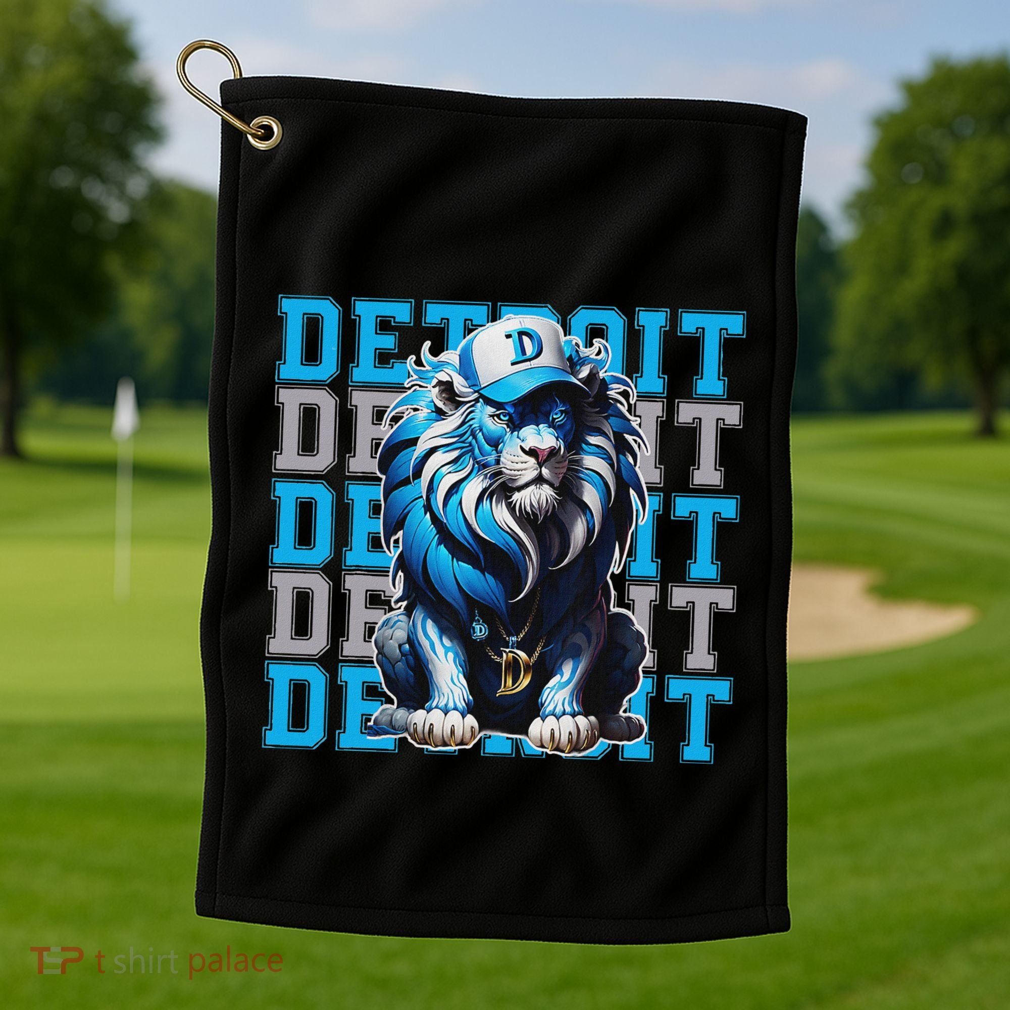 All Grit Retro Lion Lover Golf Towel