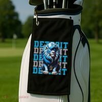 All Grit Retro Lion Lover Golf Towel thumb 2