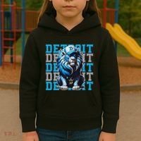 All Grit Retro Lion Lover Kids Hoodie thumb 3