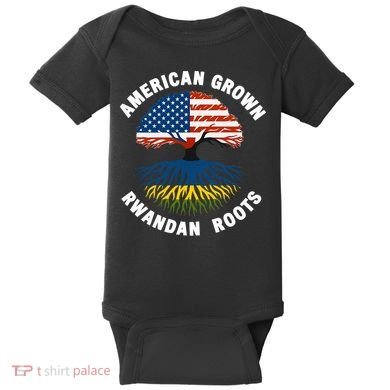 American Grown Rwandan Roots Baby Bodysuit