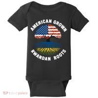 American Grown Rwandan Roots Baby Bodysuit thumb 0