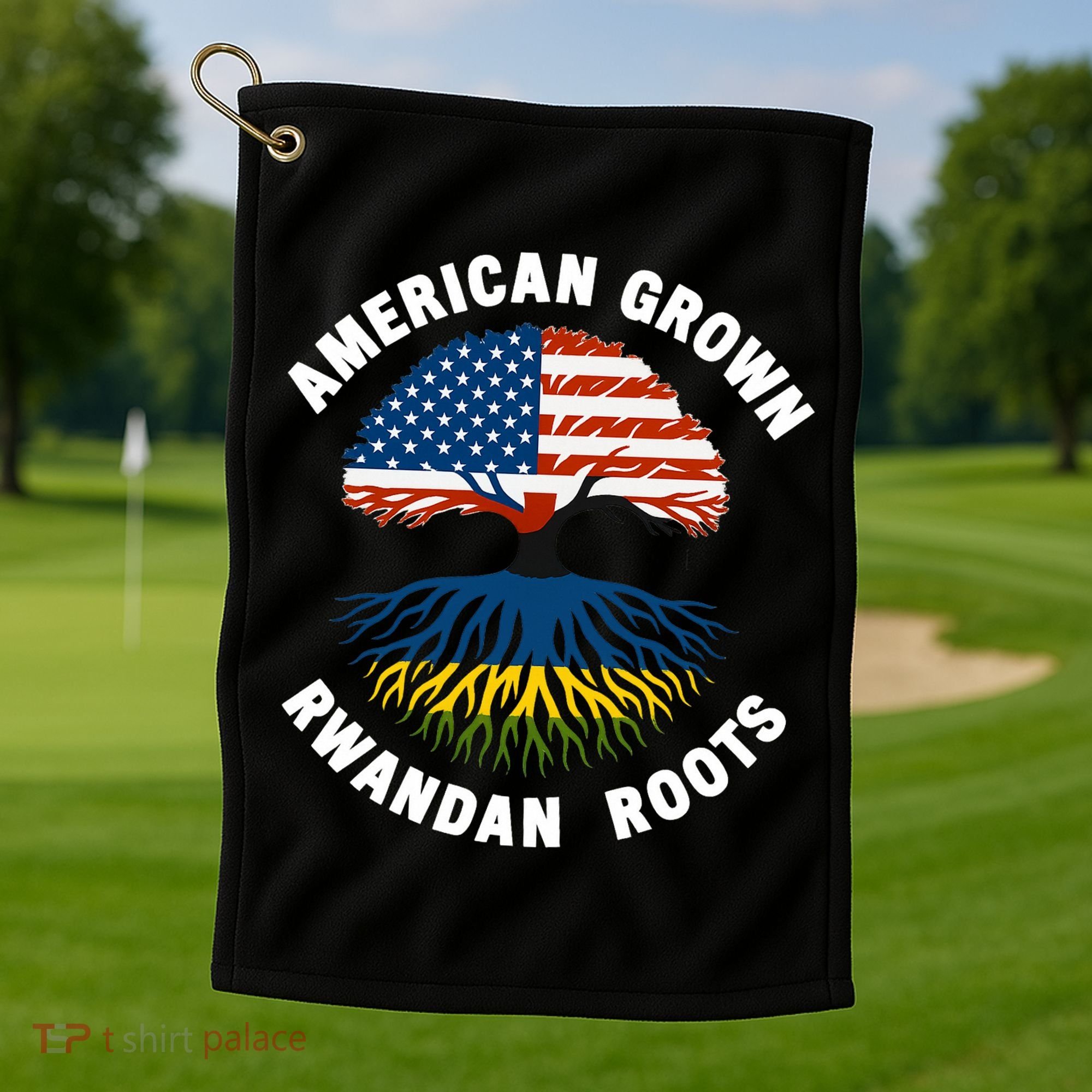 American Grown Rwandan Roots Golf Towel
