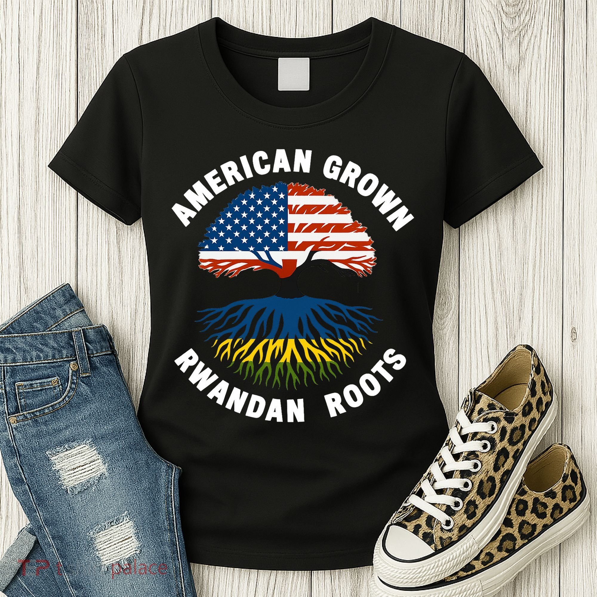 American Grown Rwandan Roots Women's T-Shirt