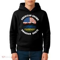 American Grown Rwandan Roots Kids Hoodie thumb 4