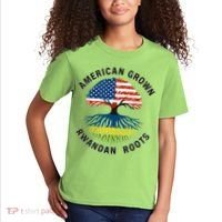 American Grown Rwandan Roots Kids T-Shirt thumb 2