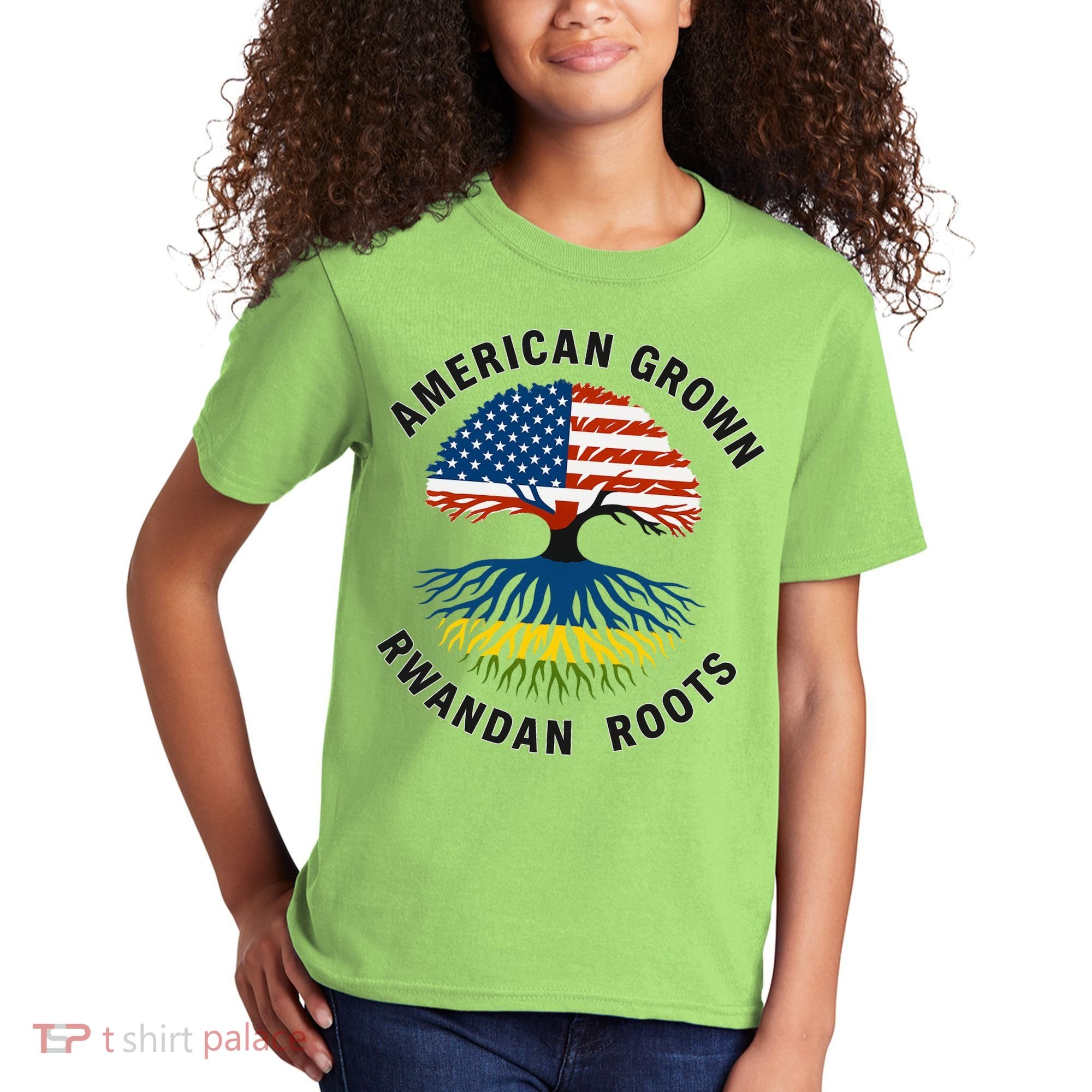 American Grown Rwandan Roots Kids T-Shirt