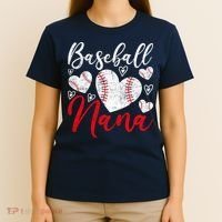 American Game Retired Baseball Nana Grandmother Baseball T-Shirt thumb 4
