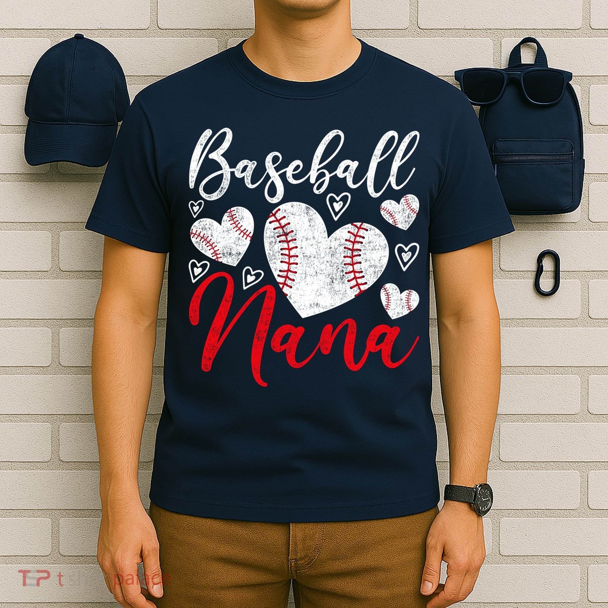 American Game Retired Baseball Nana Grandmother Baseball T-Shirt