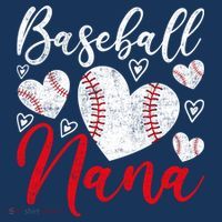 American Game Retired Baseball Nana Grandmother Baseball T-Shirt thumb 7