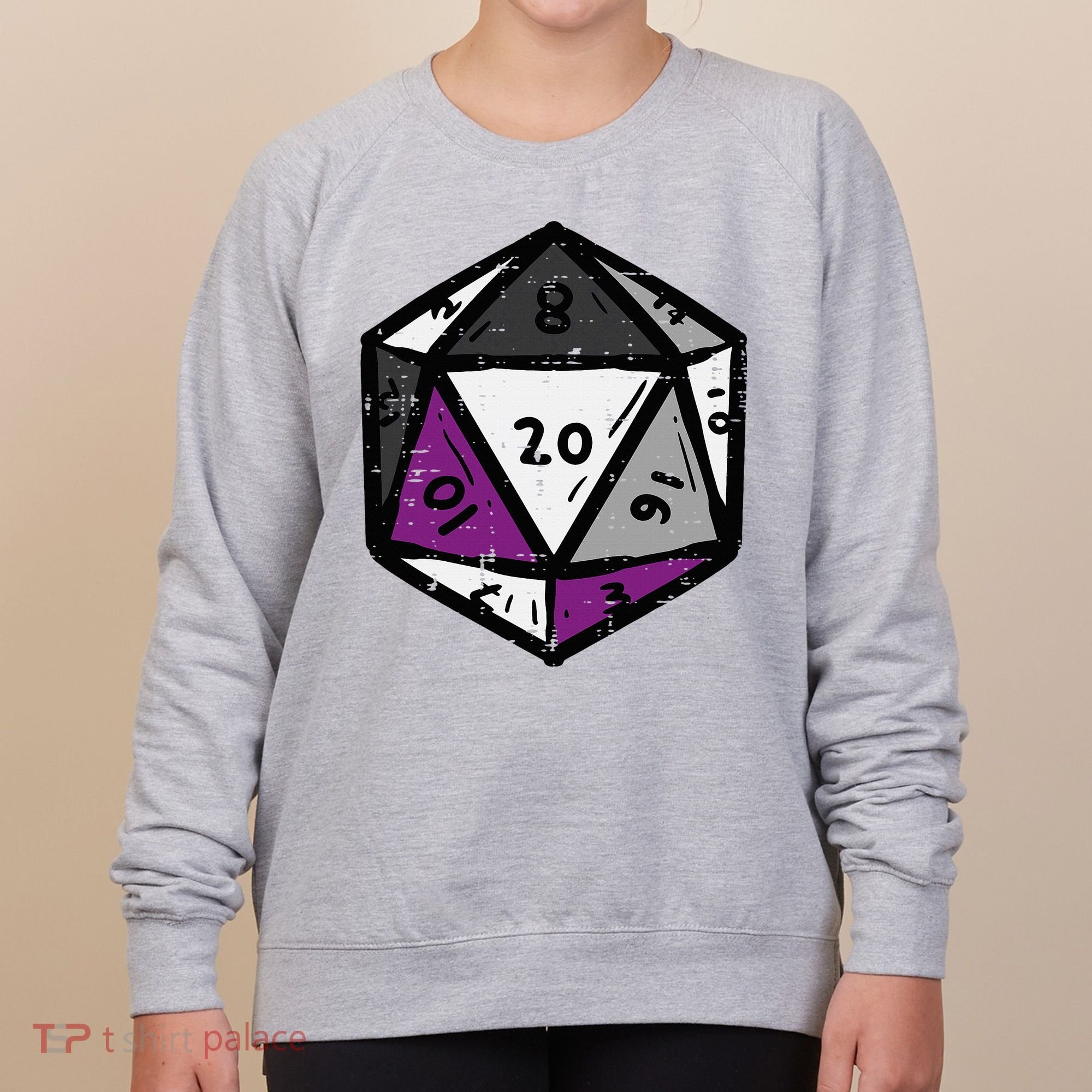 Asexual Gamer Rpg Dice Ace Pride Flag Lgbtq Women's Sweatshirt