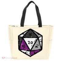 Asexual Gamer Rpg Dice Ace Pride Flag Lgbtq Tote Bag thumb 0