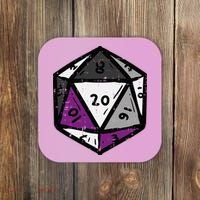 Asexual Gamer Rpg Dice Ace Pride Flag Lgbtq Coaster thumb 0