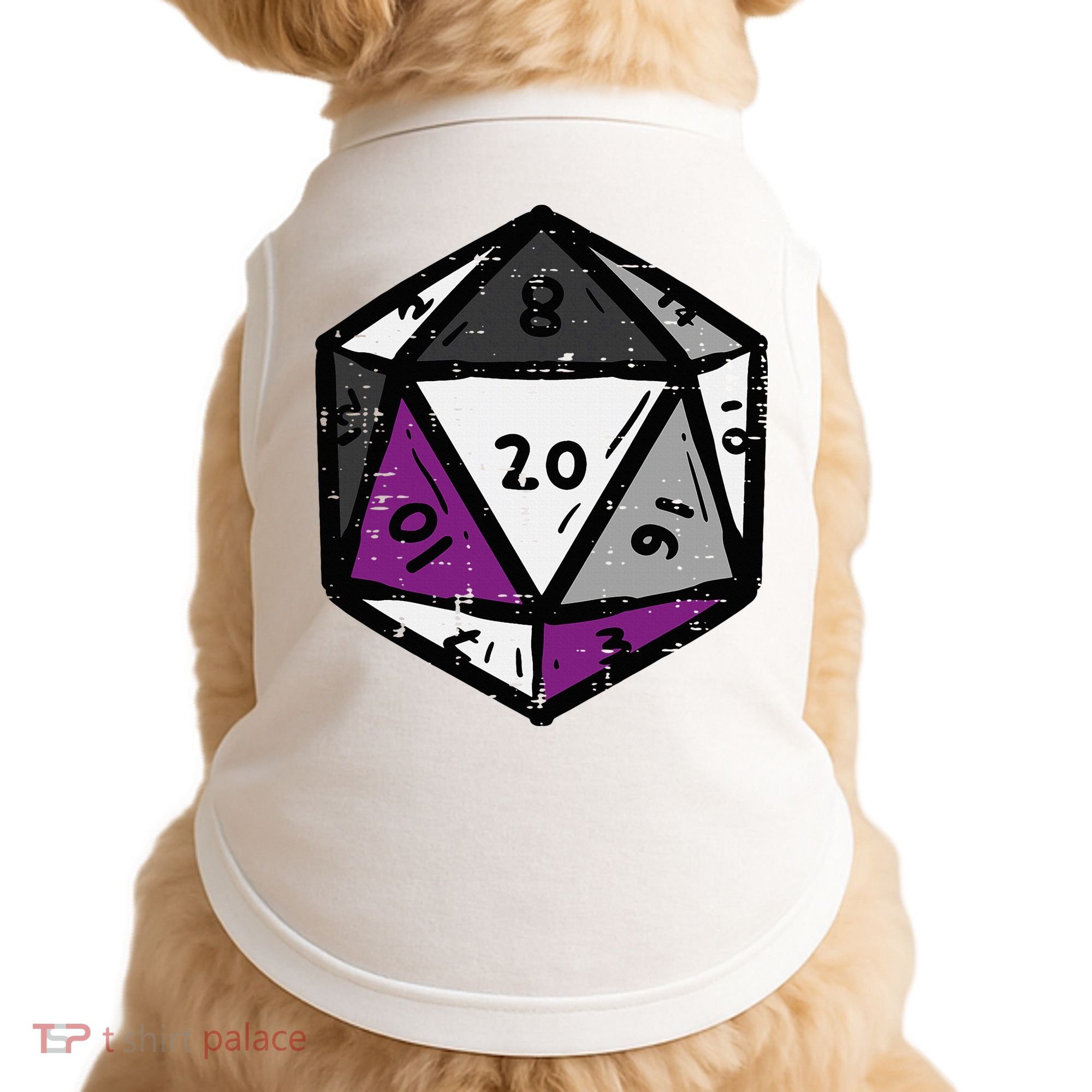 Asexual Gamer Rpg Dice Ace Pride Flag Lgbtq Doggie Tank