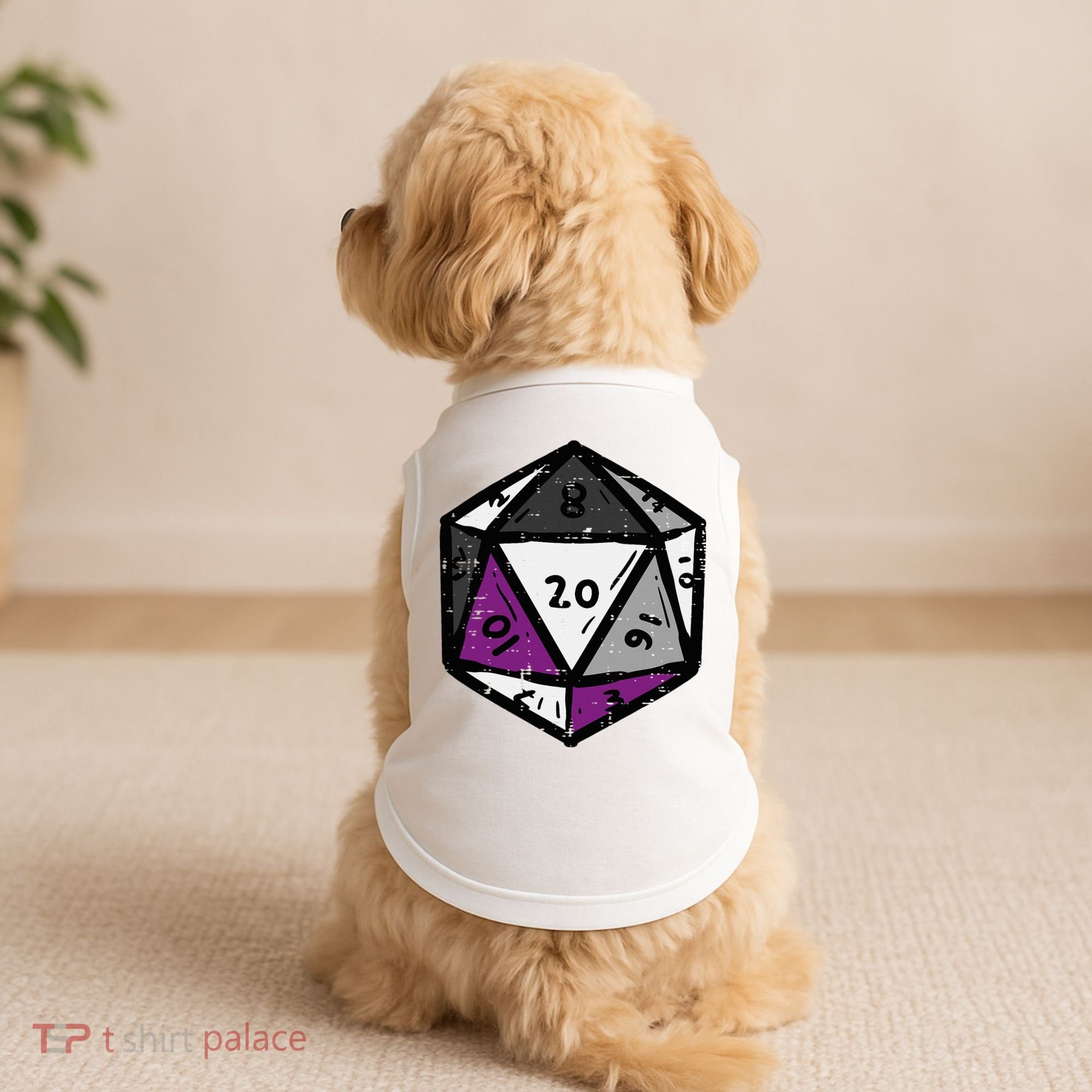 Asexual Gamer Rpg Dice Ace Pride Flag Lgbtq Doggie Tank