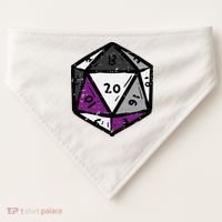 Asexual Gamer Rpg Dice Ace Pride Flag Lgbtq USA-Made Doggie Bandana thumb 0