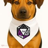 Asexual Gamer Rpg Dice Ace Pride Flag Lgbtq USA-Made Doggie Bandana thumb 1