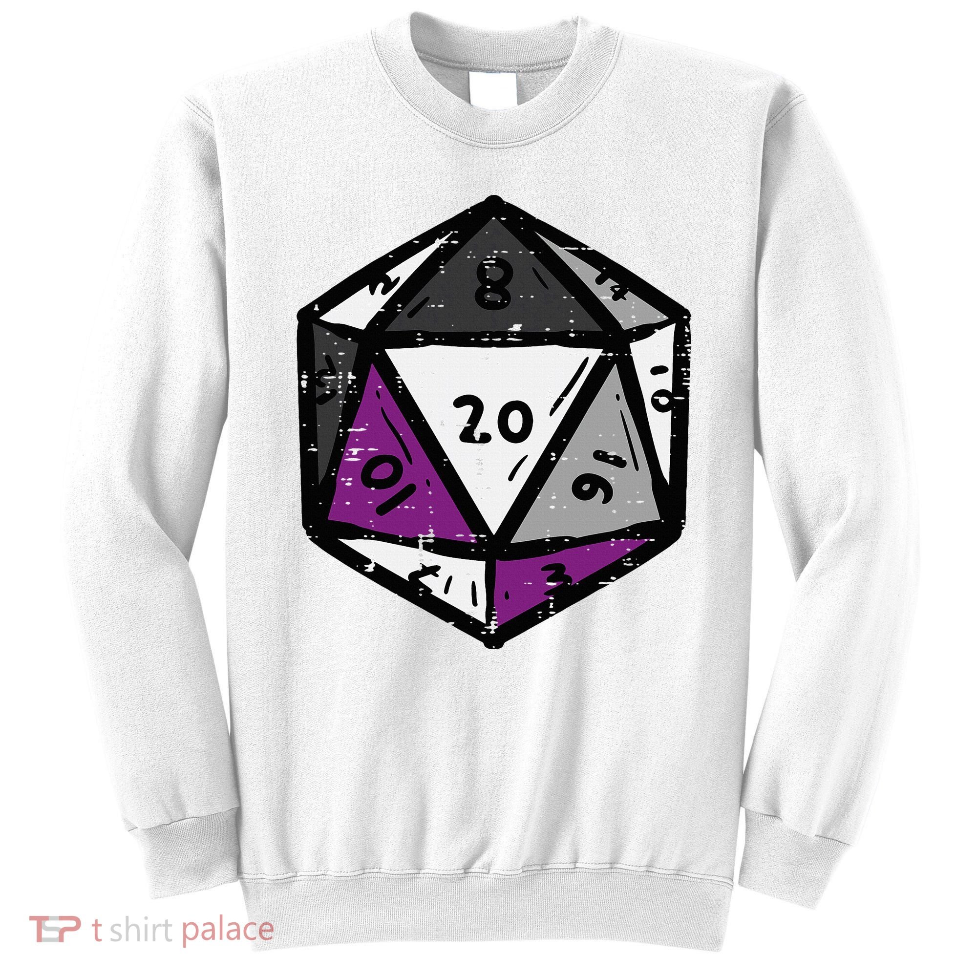 Asexual Gamer Rpg Dice Ace Pride Flag Lgbtq Sweatshirt