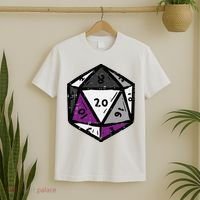 Asexual Gamer Rpg Dice Ace Pride Flag Lgbtq T-Shirt thumb 2