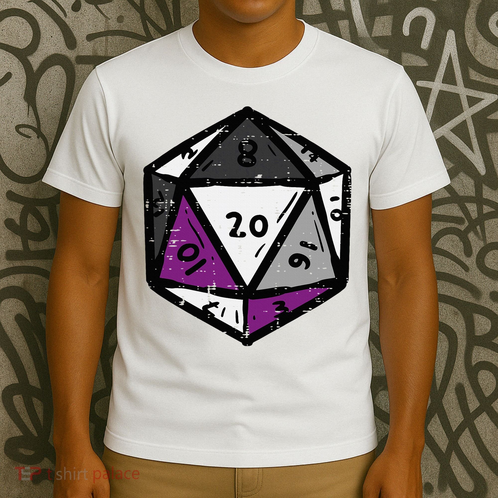 Asexual Gamer Rpg Dice Ace Pride Flag Lgbtq T-Shirt