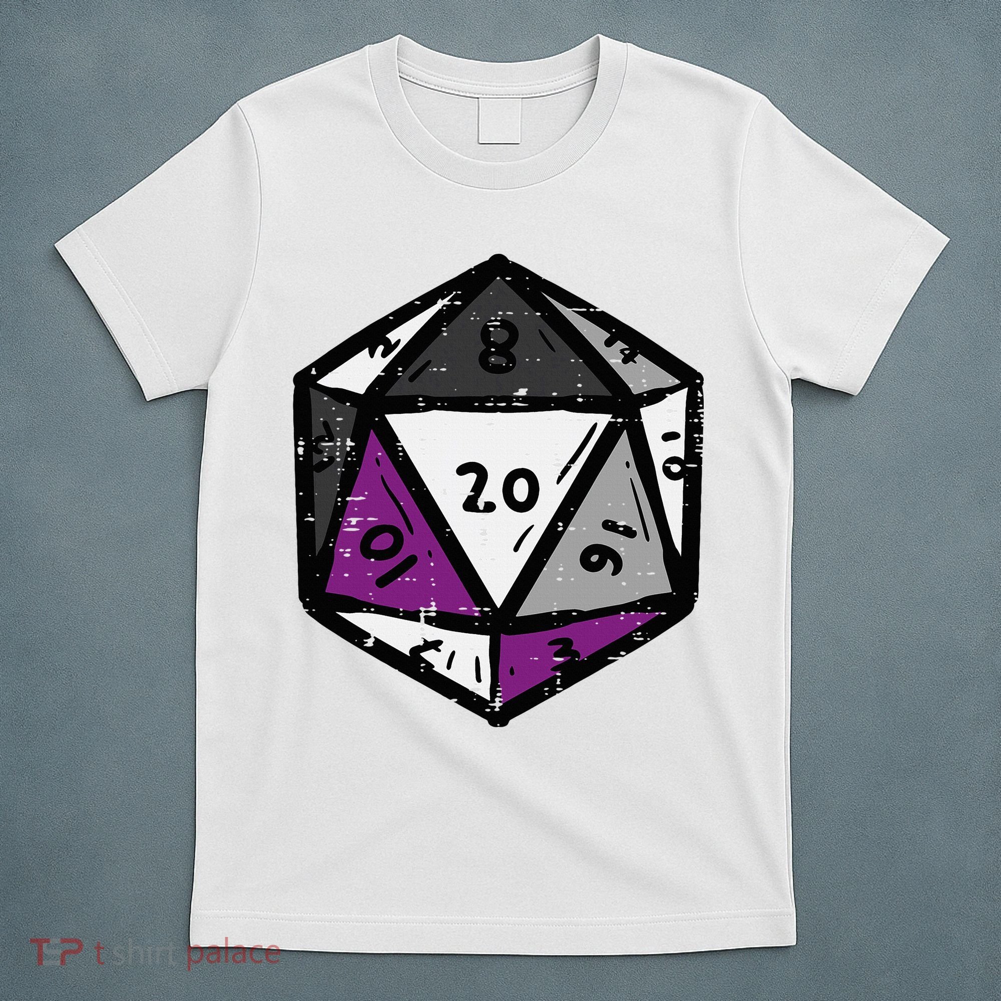 Asexual Gamer Rpg Dice Ace Pride Flag Lgbtq T-Shirt