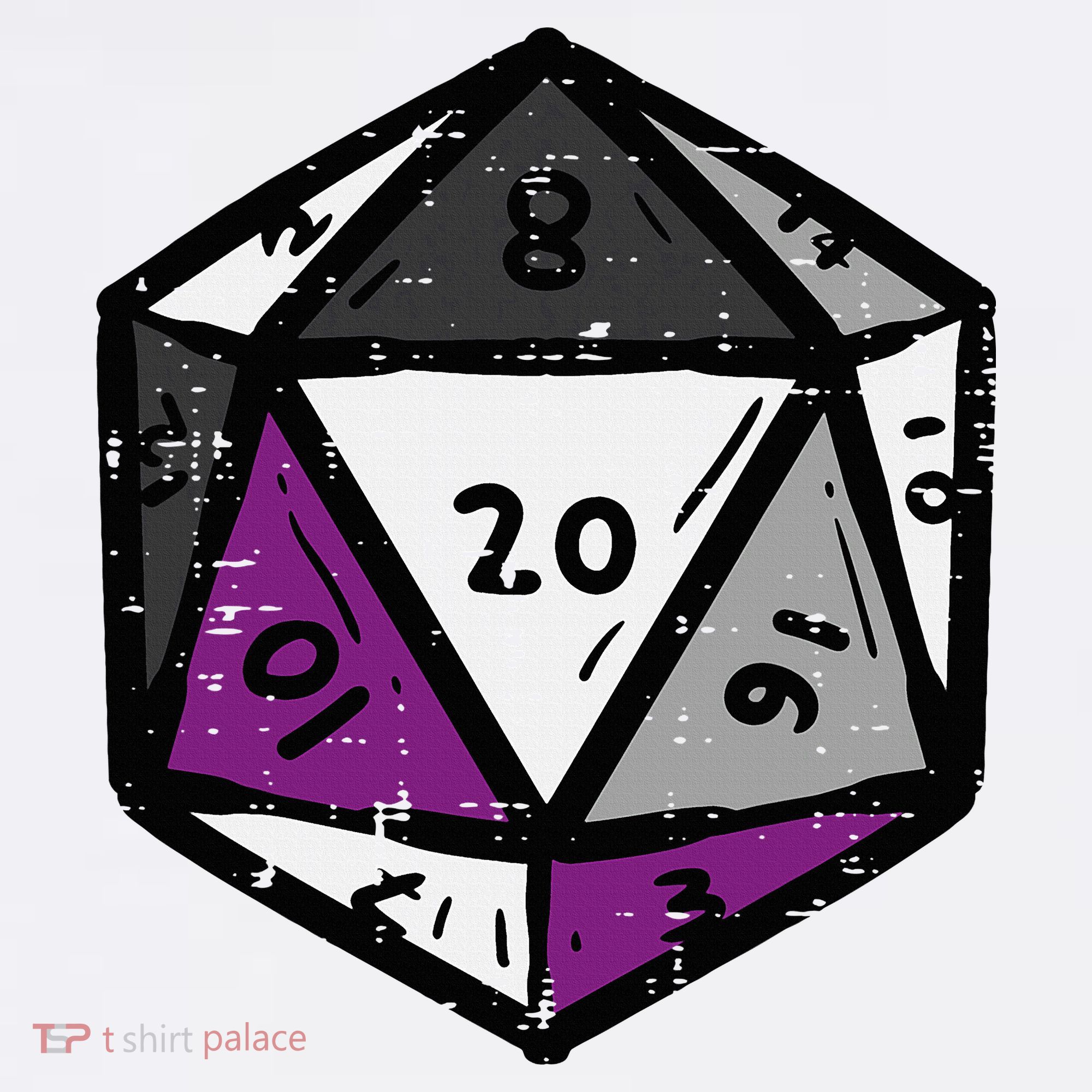 Asexual Gamer Rpg Dice Ace Pride Flag Lgbtq T-Shirt