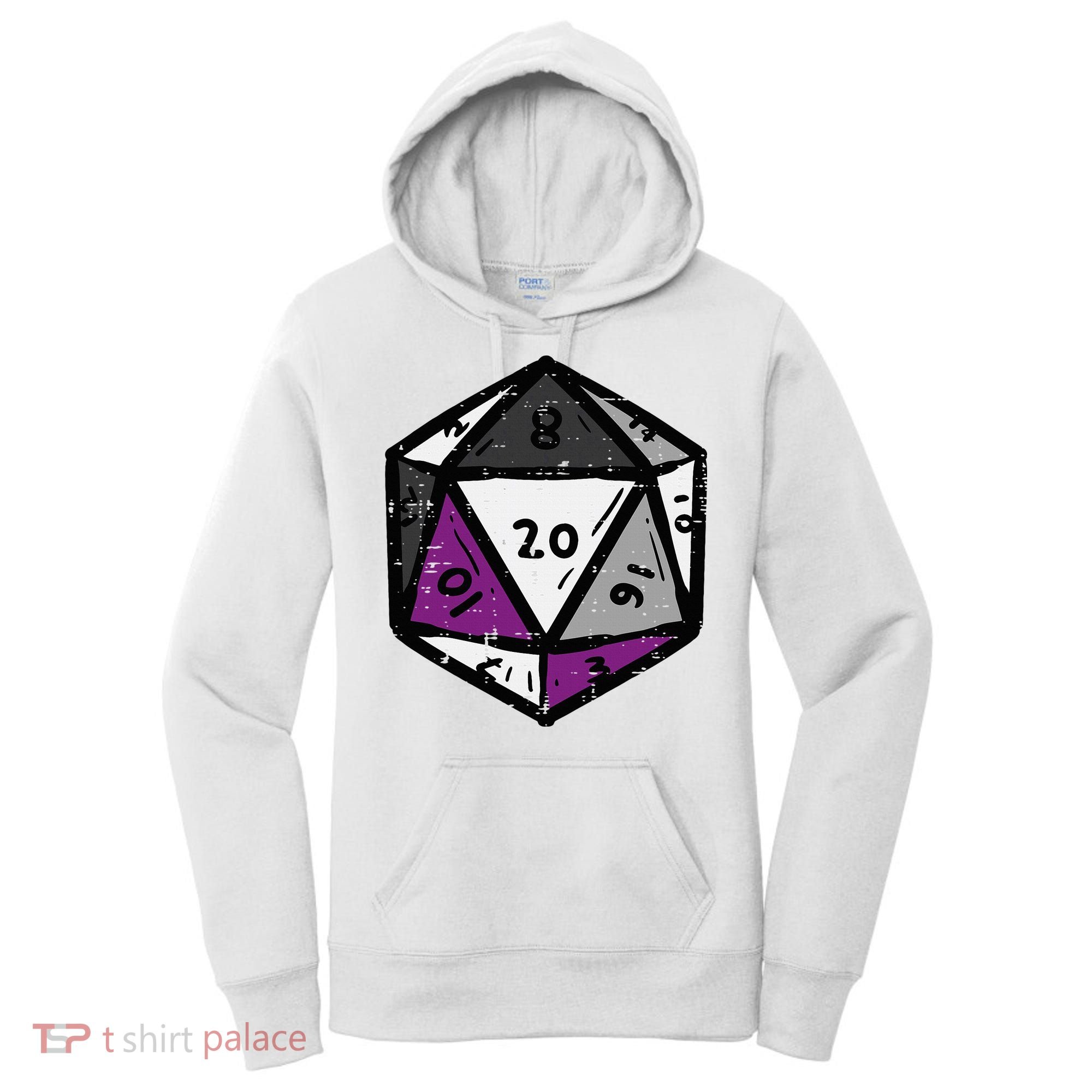 Asexual Gamer Rpg Dice Ace Pride Flag Lgbtq Women's Hoodie