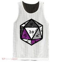 Asexual Gamer Rpg Dice Ace Pride Flag Lgbtq Mesh Reversible Basketball Jersey Tank thumb 0
