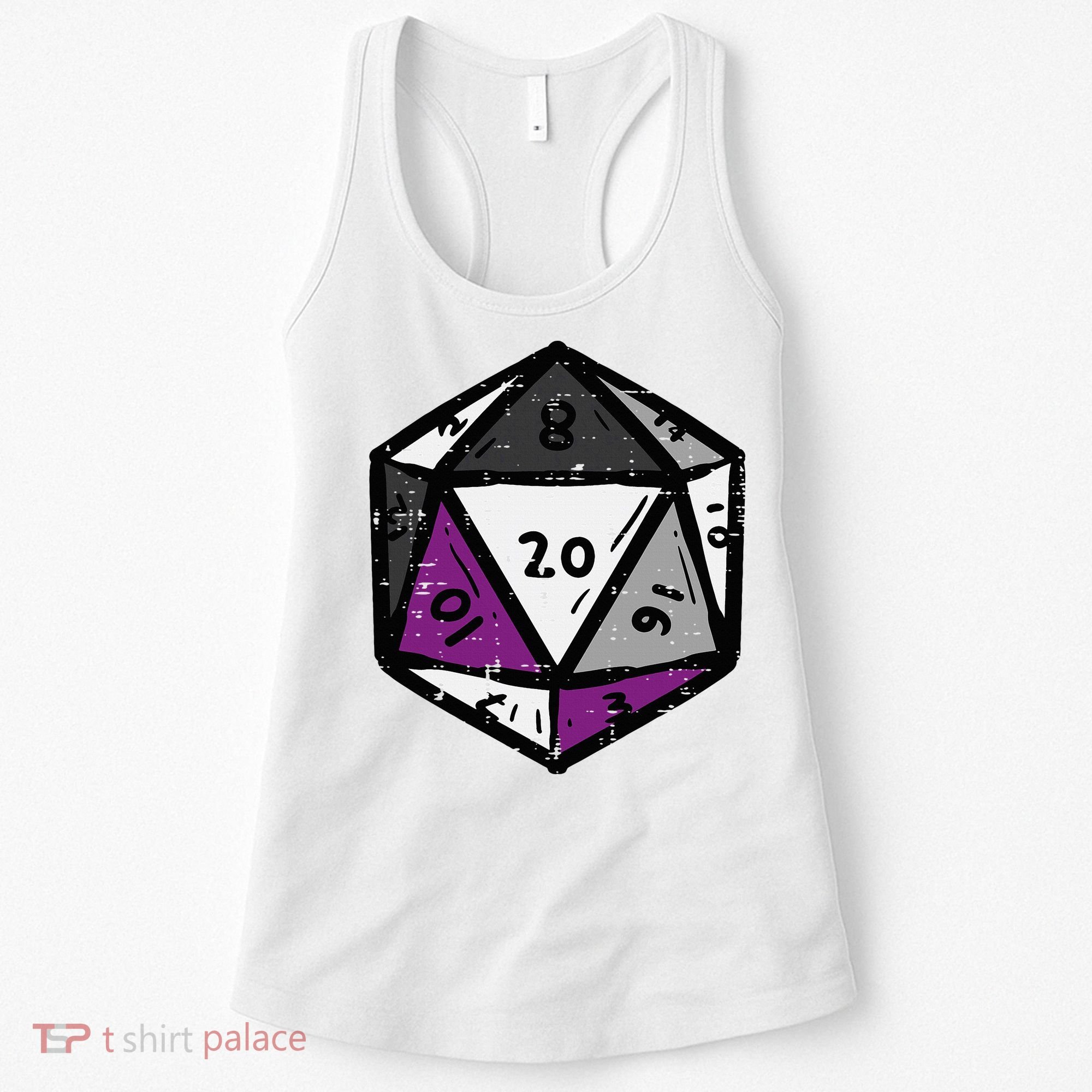 Asexual Gamer Rpg Dice Ace Pride Flag Lgbtq Women's Tank Top