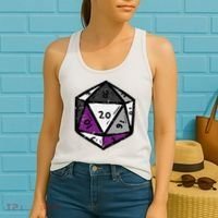 Asexual Gamer Rpg Dice Ace Pride Flag Lgbtq Women's Tank Top thumb 2