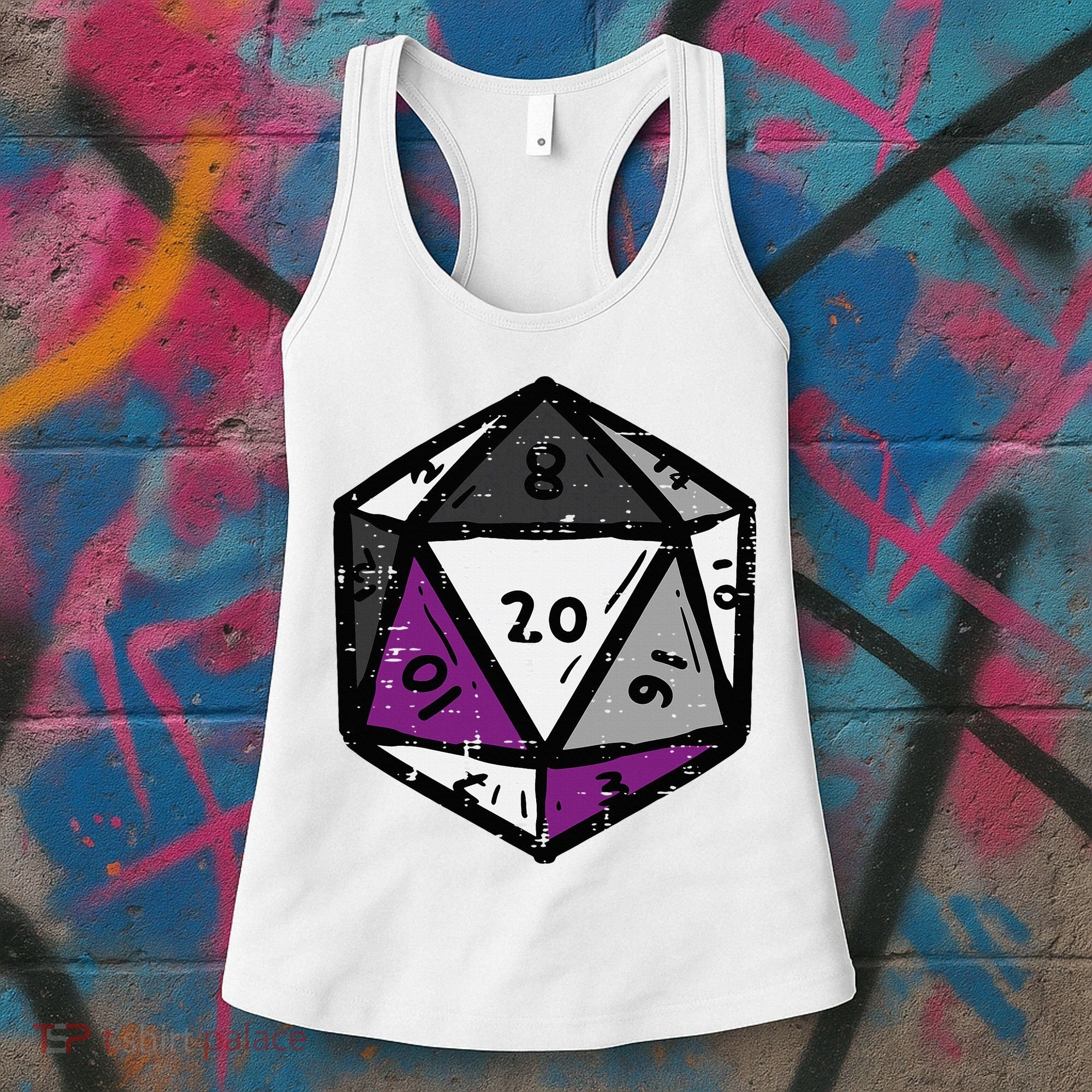 Asexual Gamer Rpg Dice Ace Pride Flag Lgbtq Women's Tank Top